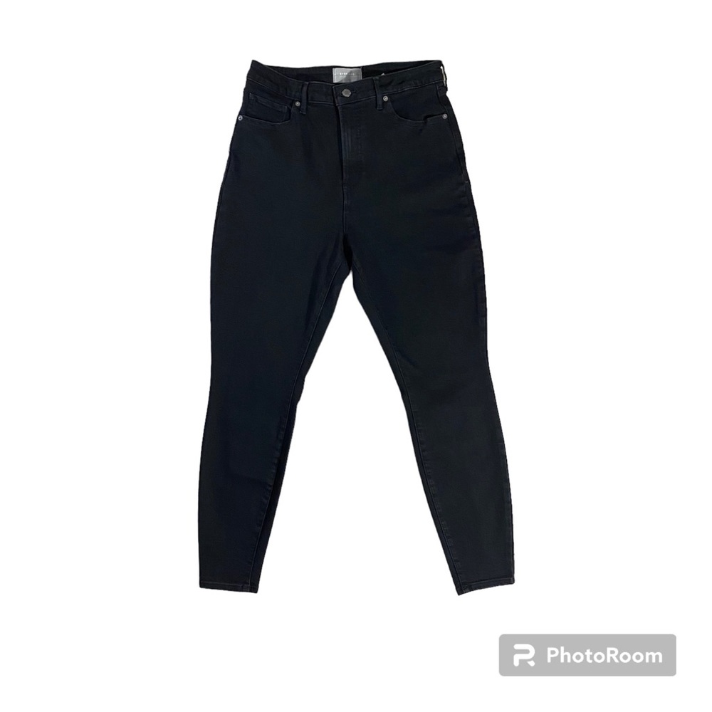 Everlane Womens The Curvy High Rise Skinny Jeans Black Sz 33 Regular